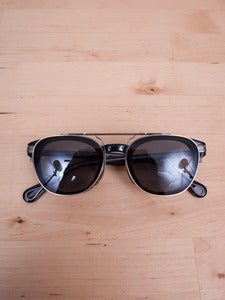 Image of Oliver Peoples x Soloist - s.0142 Black Eyeglasses with Clip-On