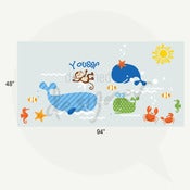 Image of M013 Having a Whale of A Time Whale Wall Decal Sticker
