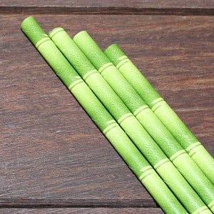 Image of Biodegradable Straws - Bamboo Design