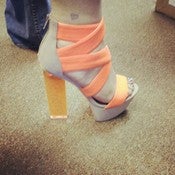 Image of Clear Heel Strappy Shoe 