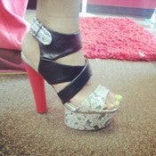 Image of Circle Heel Platform Shoe 