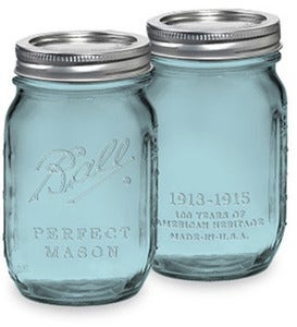 Image of Ball Heritage Collection Blue Pint (16oz.) Mason Jar