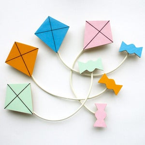 Image of Kite Brooch - 4 Colours to Choose From - Spring Set