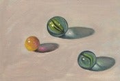 Image of Marbles Original Painting 4x6