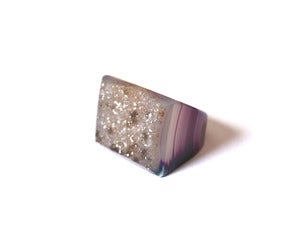 Image of Amethyst Raw Druzy Ring (v6)