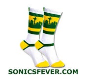 Image of GREEN and GOLD RALLY SOCKS
