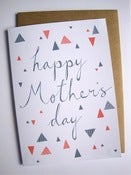 Image of HAPPY MOTHER'S DAY card in slate and coral