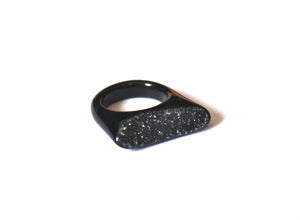 Image of Onyx Raw Druzy Ring (v1)