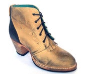 Image of No.0045 CROSSWALK kiltie ankle boot Honey