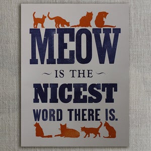 Image of Meow Is the Nicest Word (blue)