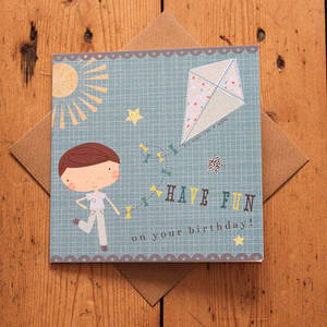 Image of Carnival Kids - Boy's Kite Birthday Card