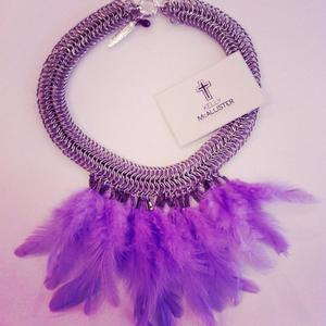 Image of Lilac Chain Mail Necklace