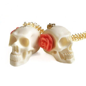 Image of Skull & Rose Necklace 