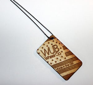 Image of Wub-Gang Dog Tag Necklace Light Stain