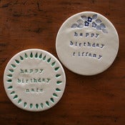 Image of happy birthday plaques personalised