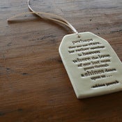 Image of ceramic quote tag - sympathy