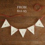 Image of letter name garland BUNTING