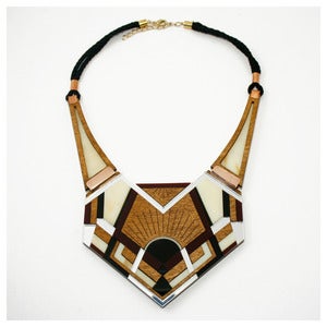 Image of Crest Necklace - Wood