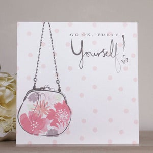 Image of 'Treat Yourself' Hand Embellished Card