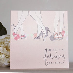 Image of 'Fabulous' Legs Hand Embellished Card