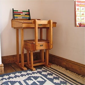 Image of Vintage Child's School Desk & Chair