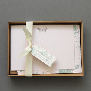 Image of Set Of 10 Butterfly Boxed Notelets