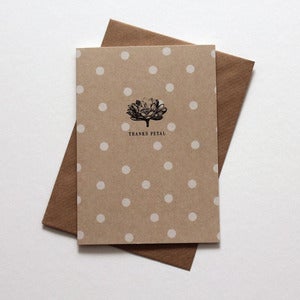 Image of Miniature Vintage -  'Thanks Petal' Notecard
