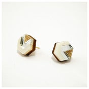 Image of Little Hex Studs - Glitter