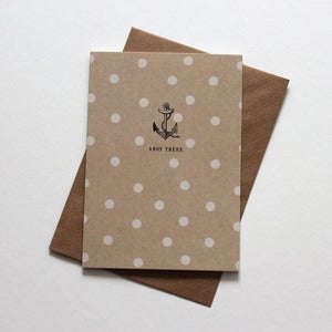 Image of Miniature Vintage -  'Ahoy There' Nautical Notelet