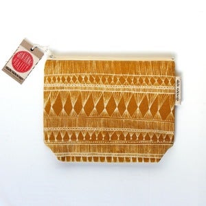 Image of Medium Mustard Yellow Zippered Pouch