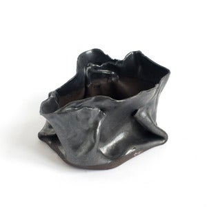 Image of Large Gunmetal Folded Planter