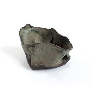 Image of Large Gray-Blue Free-form Folded Planter