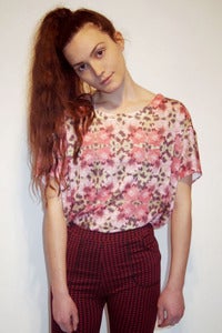 Image of symmetry animal print butterfly tee