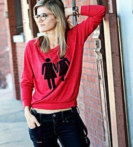 Image of Lightweight Slouchy Pullover LOVE Shirt