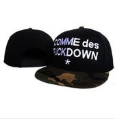 Image of NEW! Comme Des Fck Down Camo Snapback Hat (Black)