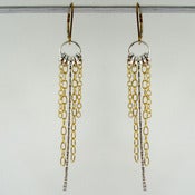 Image of spike/chain/rings earrings