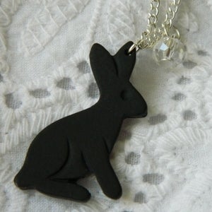 Image of Black Rabbit Necklace
