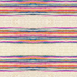 Image of Fabric Yardage- Striped Khadi Print on Cotton Voile