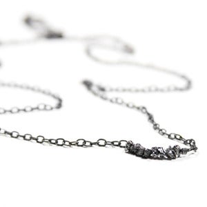 Image of 1/2 carat Rough Black Diamonds Necklace