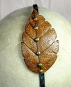 Image of Recycled Leather Leaf Band