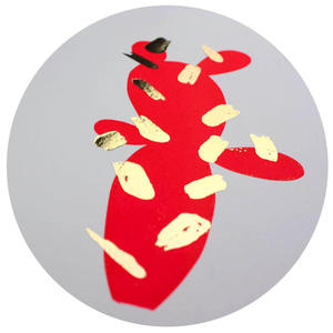 Image of Sunset Prickly Pear Screenprint with Gold Detail