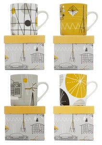 Image of Festival Porcelain Mugs - Set of Four