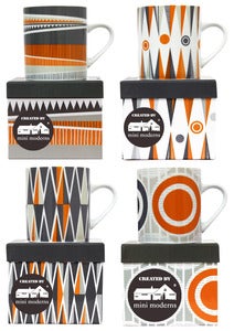 Image of Backgammon Porcelain Mugs - Set of Four