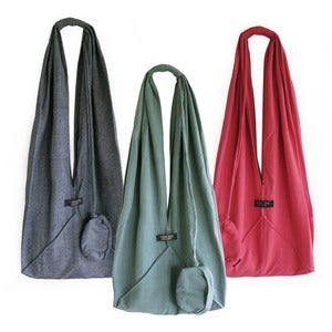 Image of Long Jogi Bag in Plain or Striped Cotton