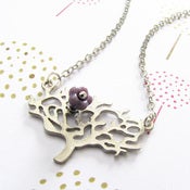Image of blossoming silver tree necklace