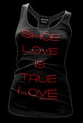 Image of Shoe Love Is True Love Racer Back Tank Black