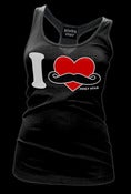Image of I Love Mustaches Racer Back Tank Black