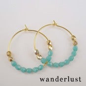 Image of Beaded Hoop Earrings   