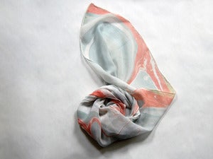 Image of Marbled Silk Chiffon Scarf v