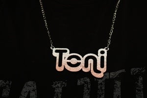 Image of Custom Name Necklace Silver to Rose Gold